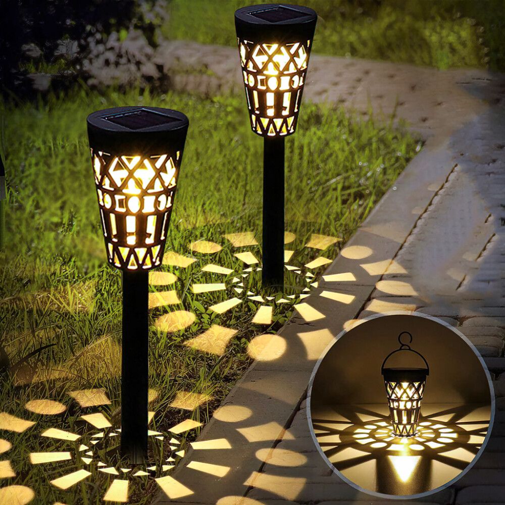 Päikesepatareiga LED-valgustid Bauhaus 2 tk must/kuldne