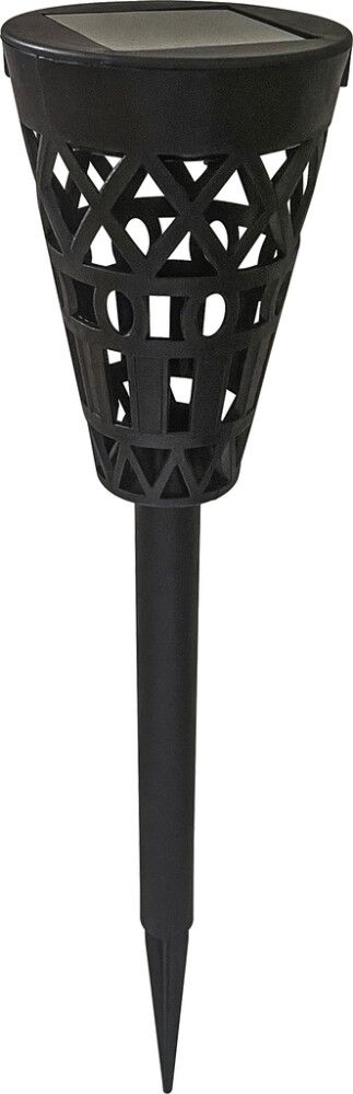 Päikesepatareiga LED-valgustid Bauhaus 2 tk must/kuldne