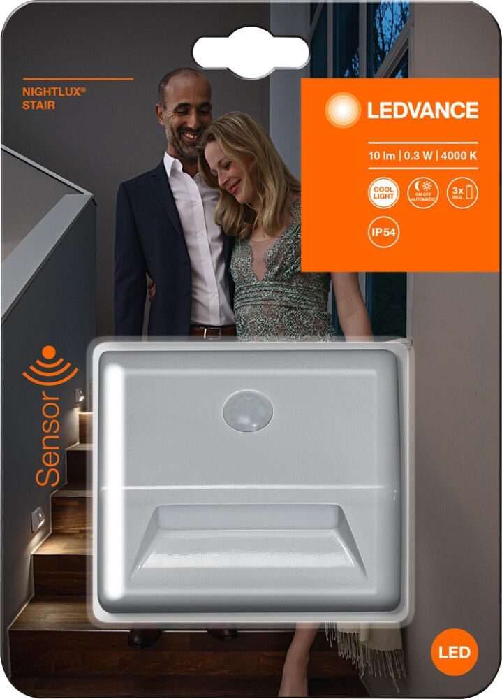 Liikumisanduriga valgusti Ledvance Nightlux Stair hõbedane