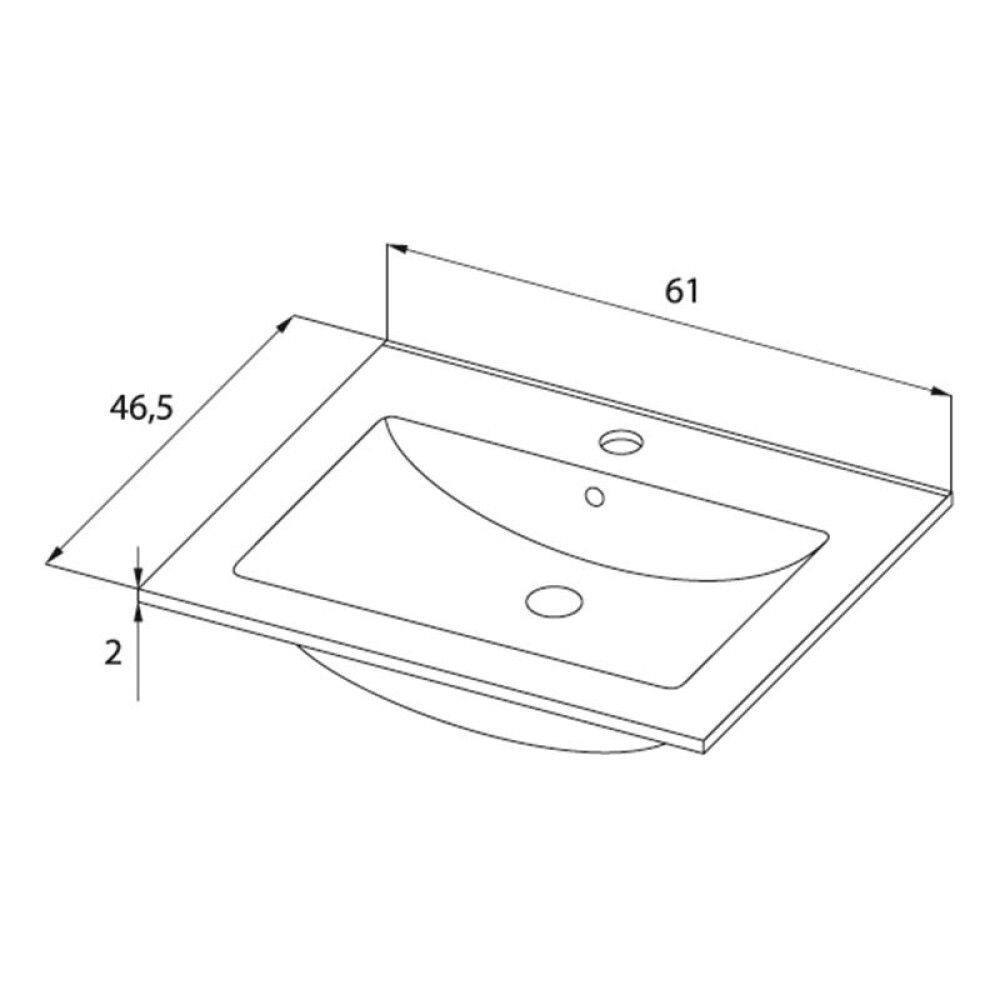 Valamu Riva Camden 60 cm valge