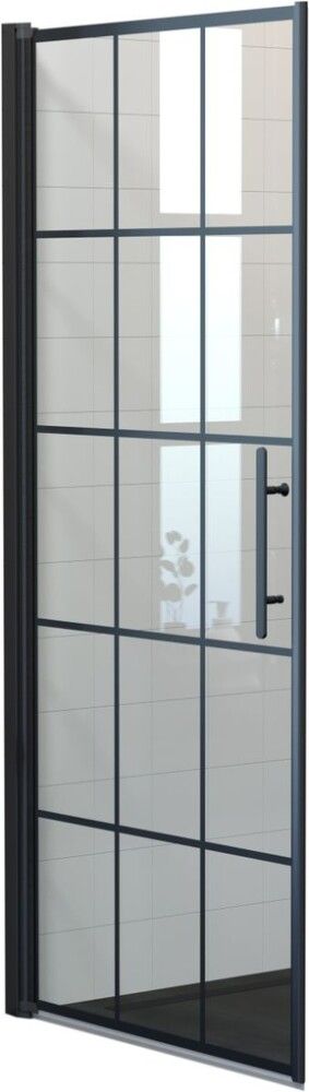 Dušiuks Camargue Skärgård läbipaistev/mustad ruudud 100 x 198 cm