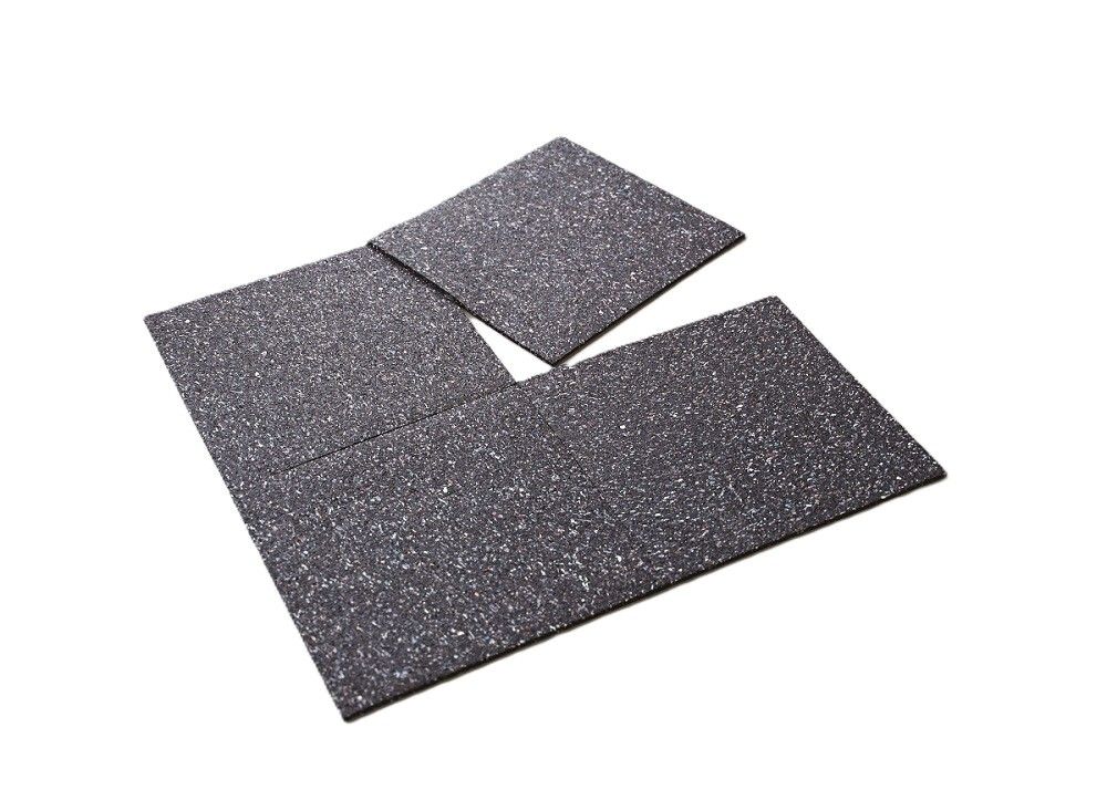 Kummimatt Gummi must 60 x 60 cm