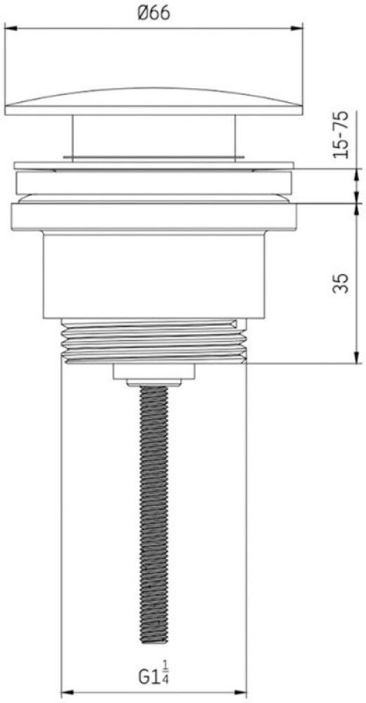 Põhjaventiil Camargue Hasle Pop-UP läikiv messing
