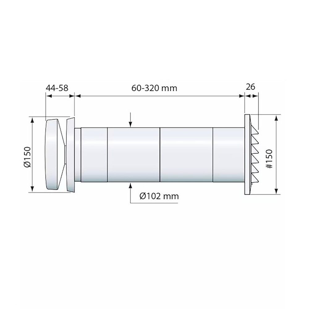 Värskeõhuklapp Fresh 100 Thermo