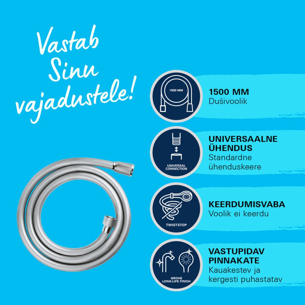 Dušivoolik Grohe Vitalio Flex 150 cm