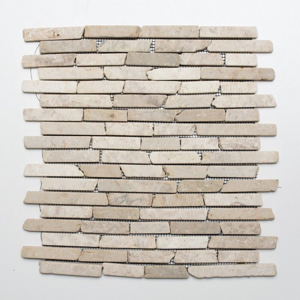 Looduskivimosaiik Brick uni Biancone, valge 30,5 x 30,5 cm