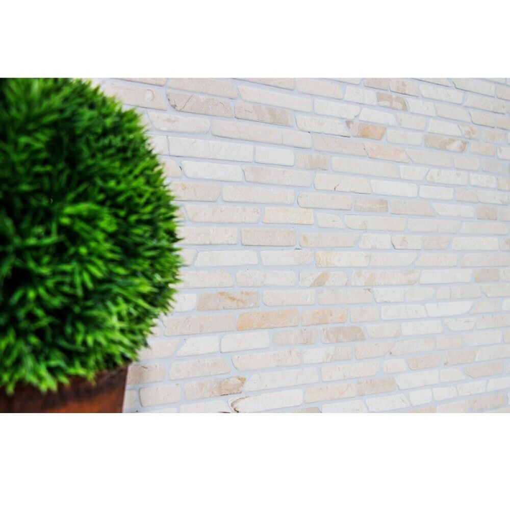 Looduskivimosaiik Brick uni Biancone, valge 30,5 x 30,5 cm