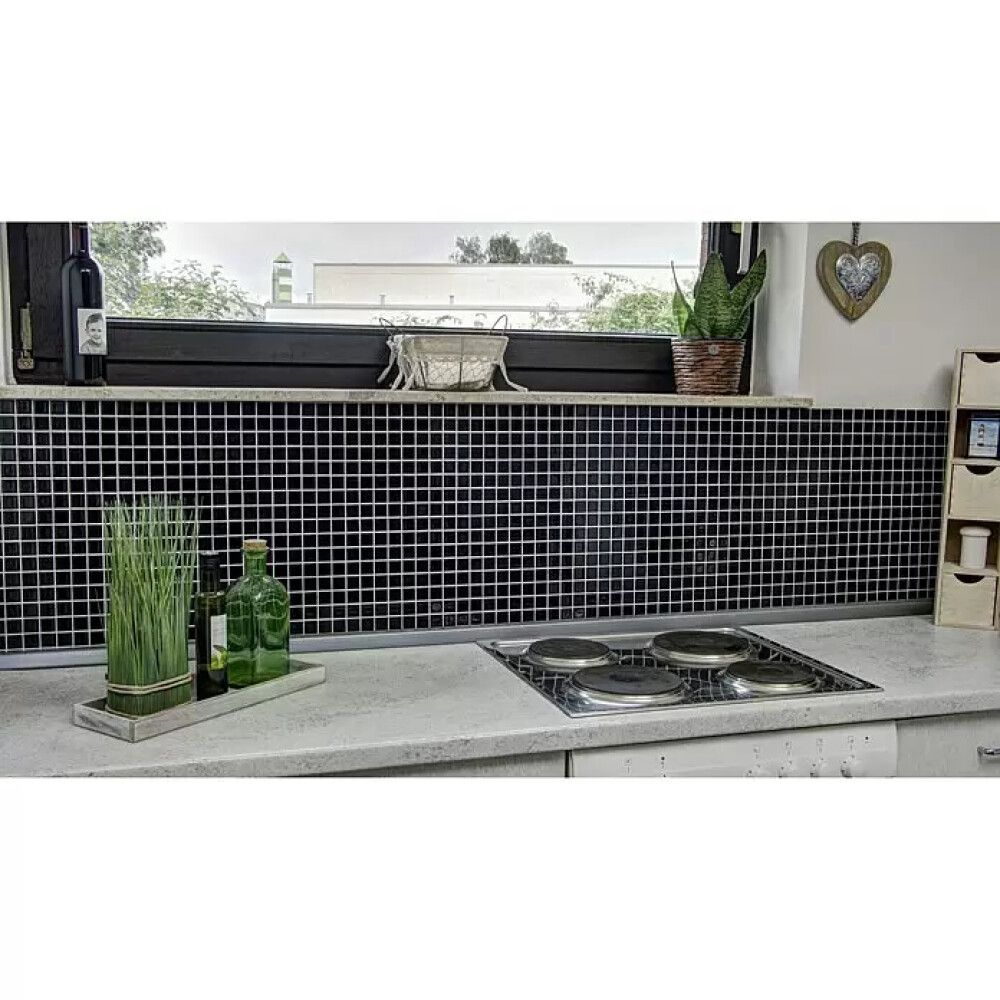 Mosaiik Square must läikiv 30 x 30 cm