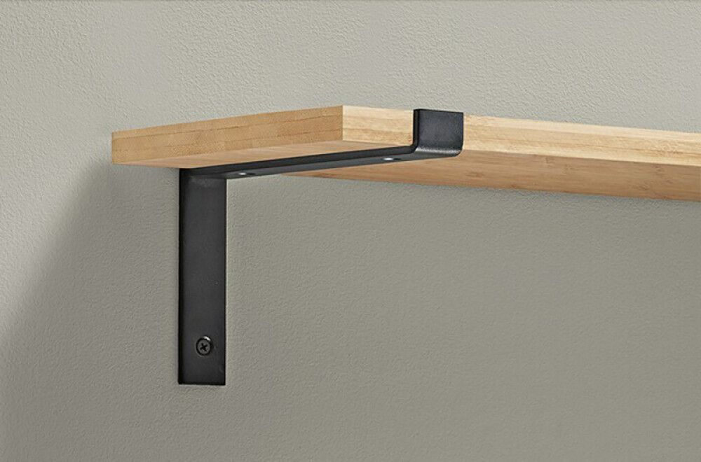 Riiulikandur Lip must 208 x 130 x 30 mm