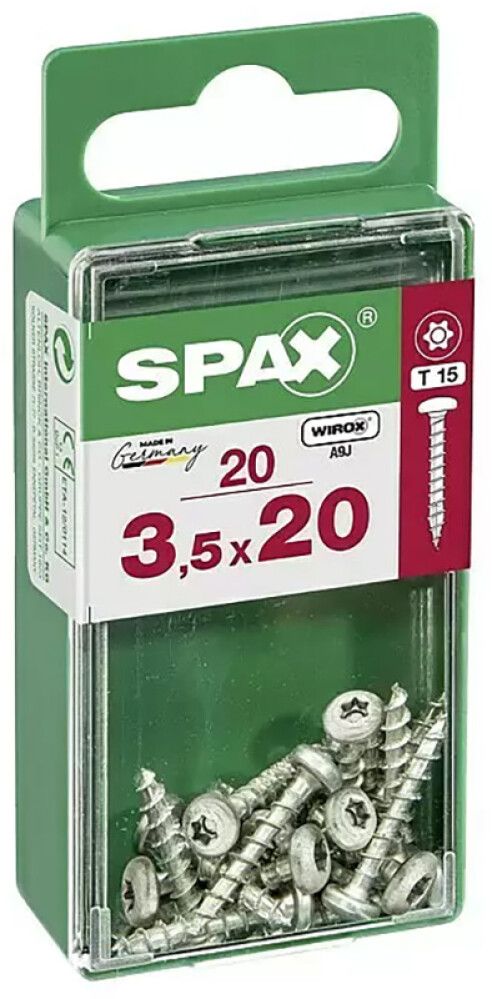 Ümarpeakruvi Spax Wirox T15 3,5 x 20 mm 20 tk