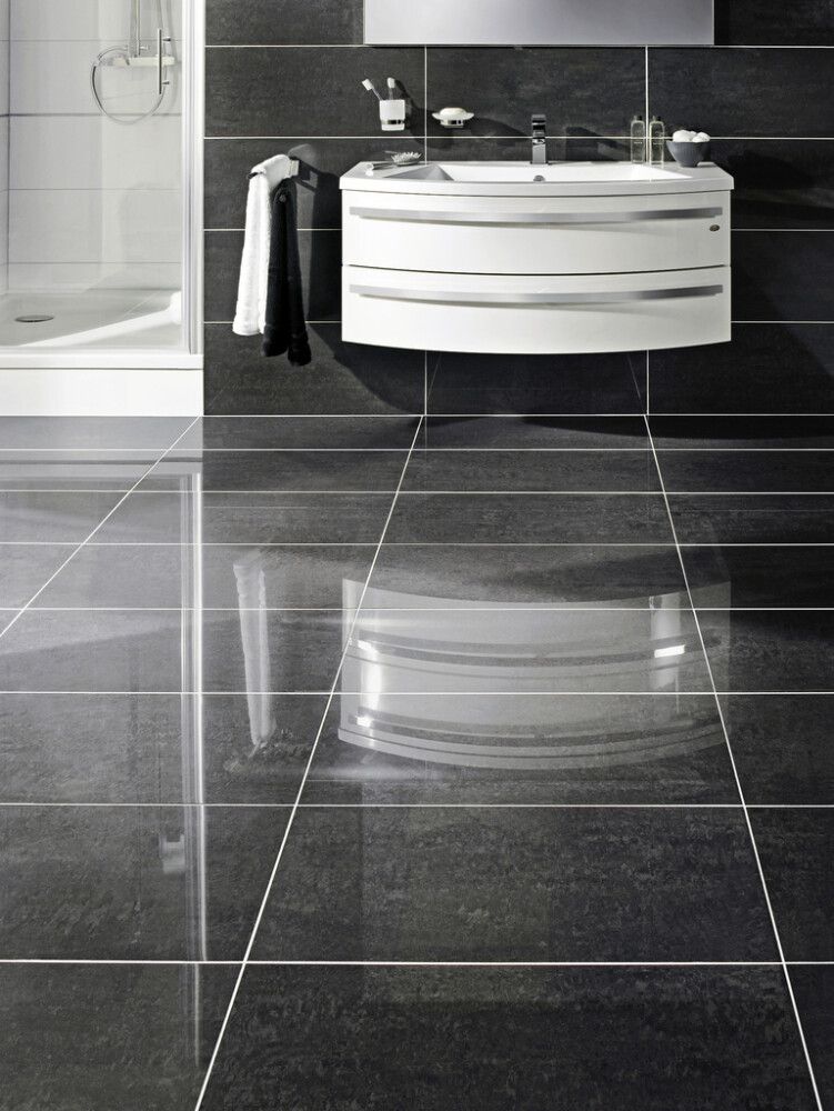 Põrandaplaat RAK Ceramics Futura 30 x 60 cm läikiv must