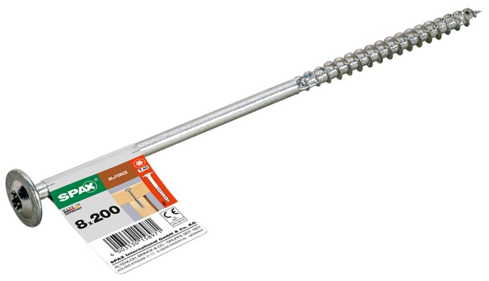 Konstruktsioonikruvi Spax HI.Force 8 x 200 mm