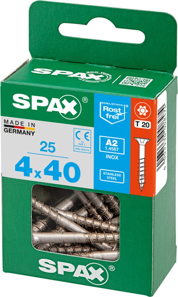 Peitpeakruvi Spax A2 4 x 40 mm