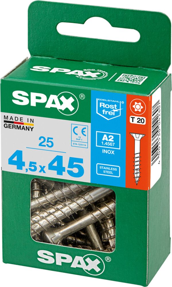 Peitpeakruvi Spax A2 4,5 x 45 mm