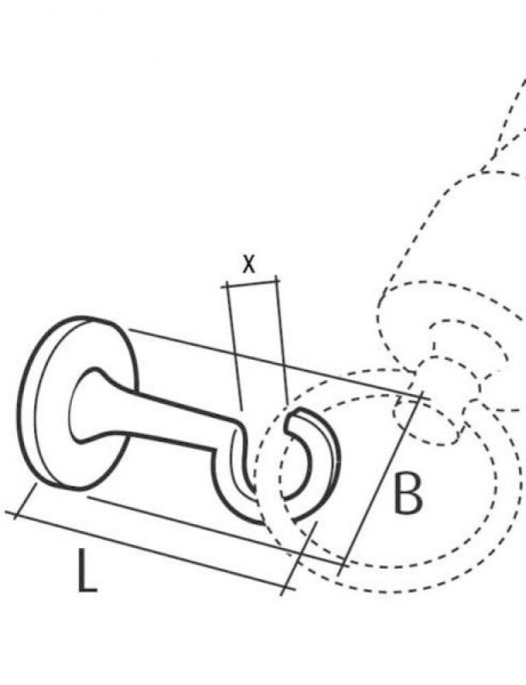 Otsahaak Stabilit Ø 30 mm pronks