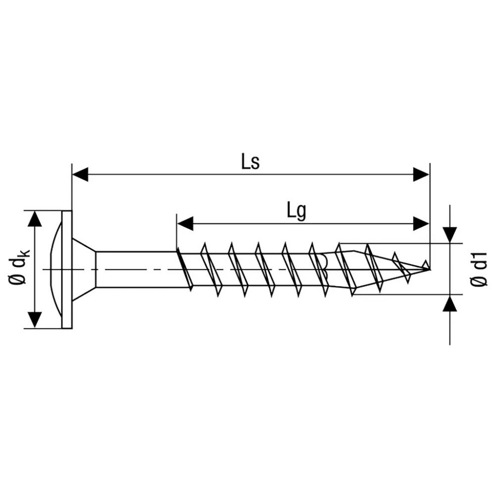 Puidukruvi Spax HI.FORCE TRX WIROX 8 x 80 mm 20 tk