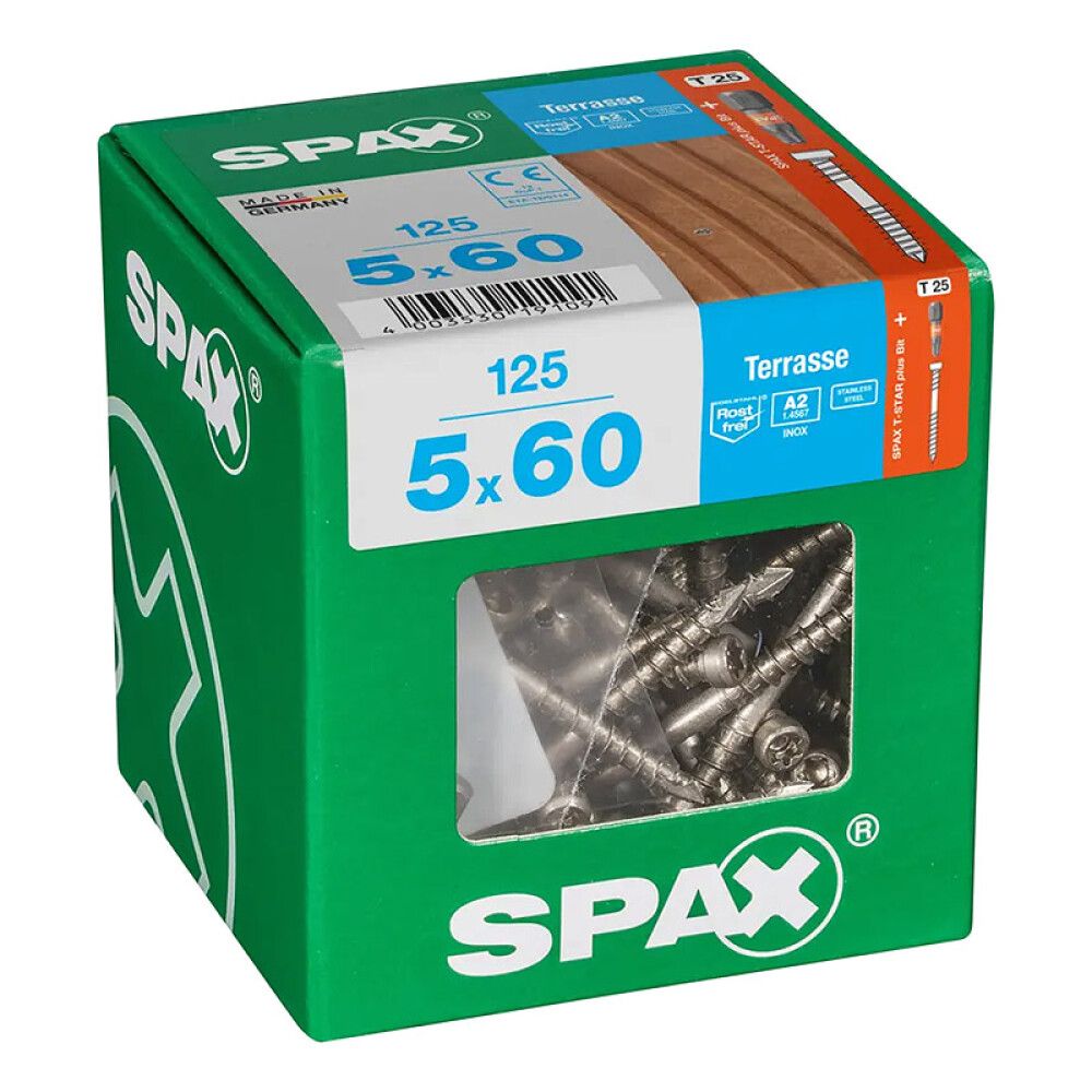 Terrassikruvi Spax A2 5 x 60 mm