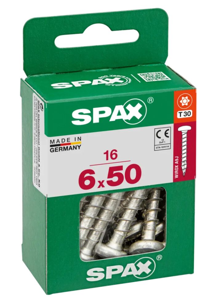 Ümarpea kruvi Spax 6 x 50 mm