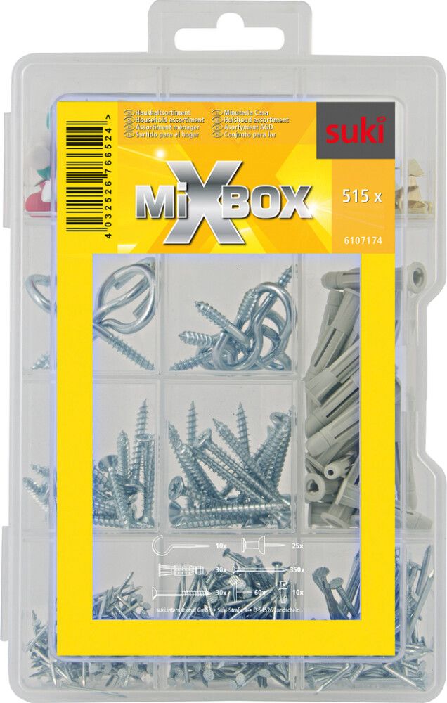 Kinnitusvahendite komplekt Suki Mixbox 515 osaline