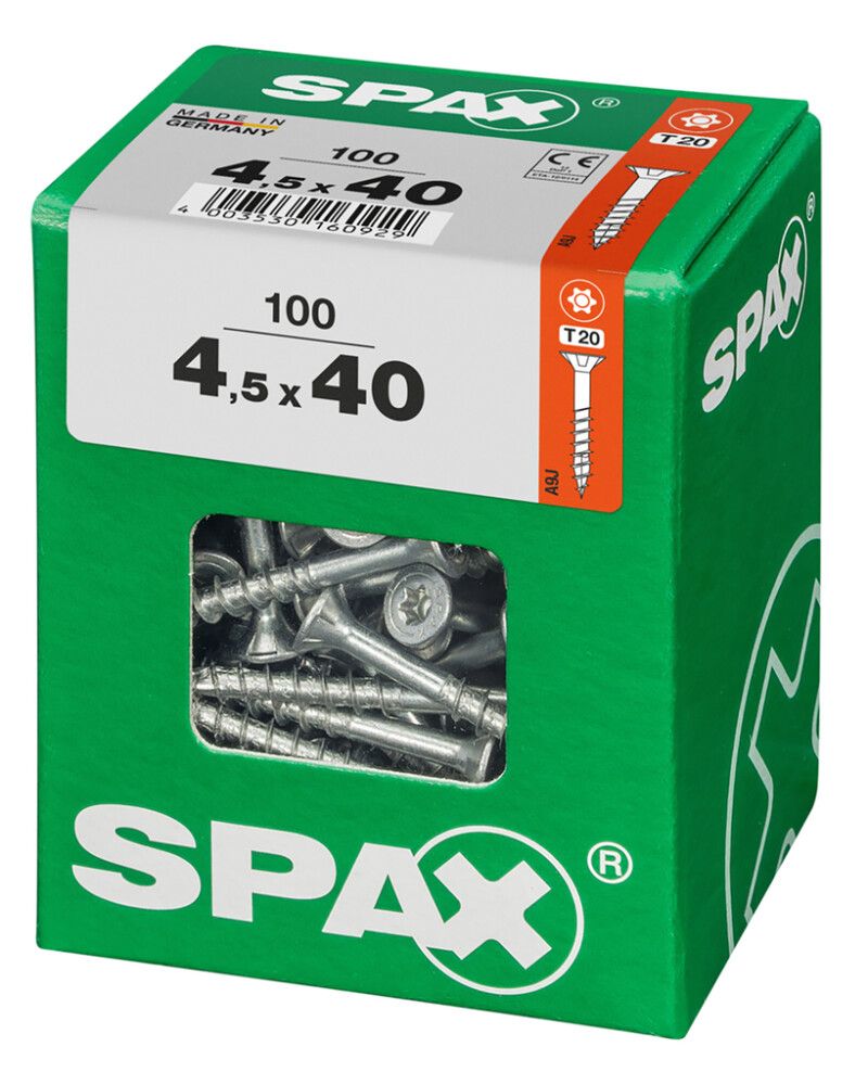 Peitpeakruvi Spax 4,5 x 40 mm