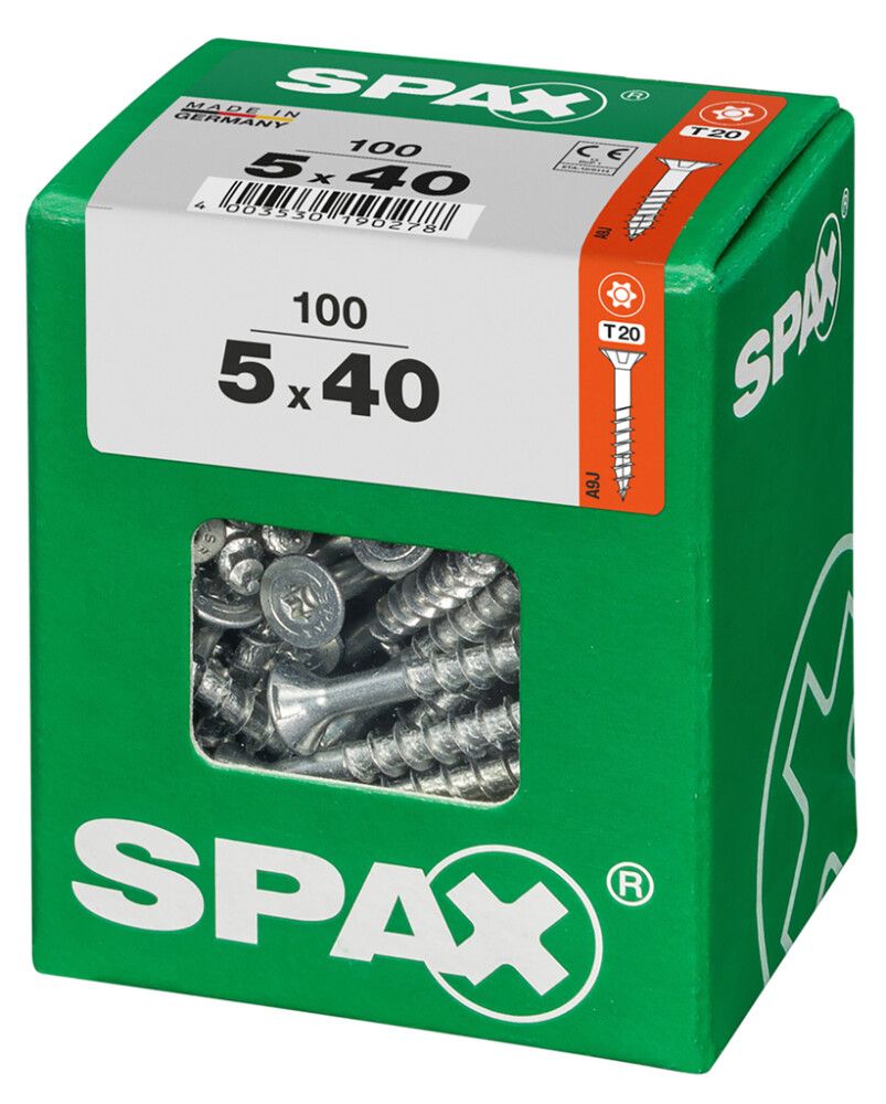 Peitpeakruvi Spax 5 x 40 mm