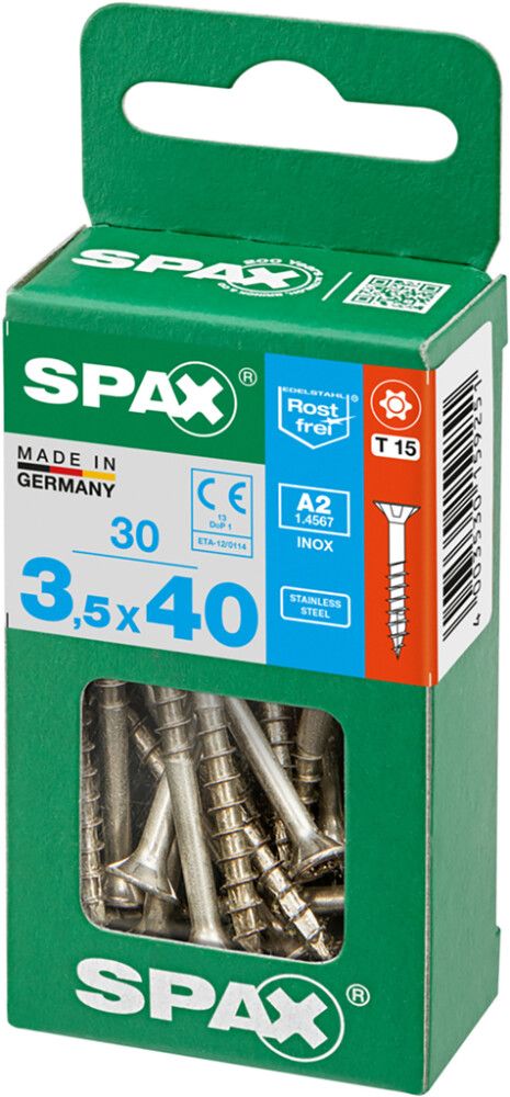Peitpeakruvi Spax A2 3,5 x 40 mm