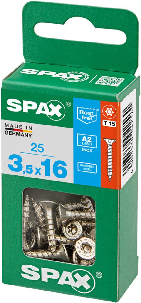 Peitpeakruvi Spax A2 3,5 x 16 mm