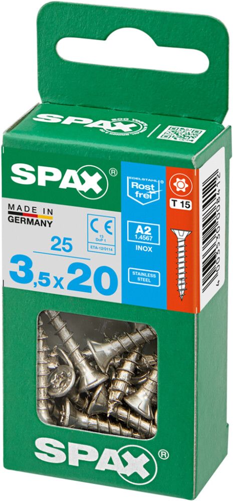 Peitpeakruvi Spax A2 3,5 x 20 mm