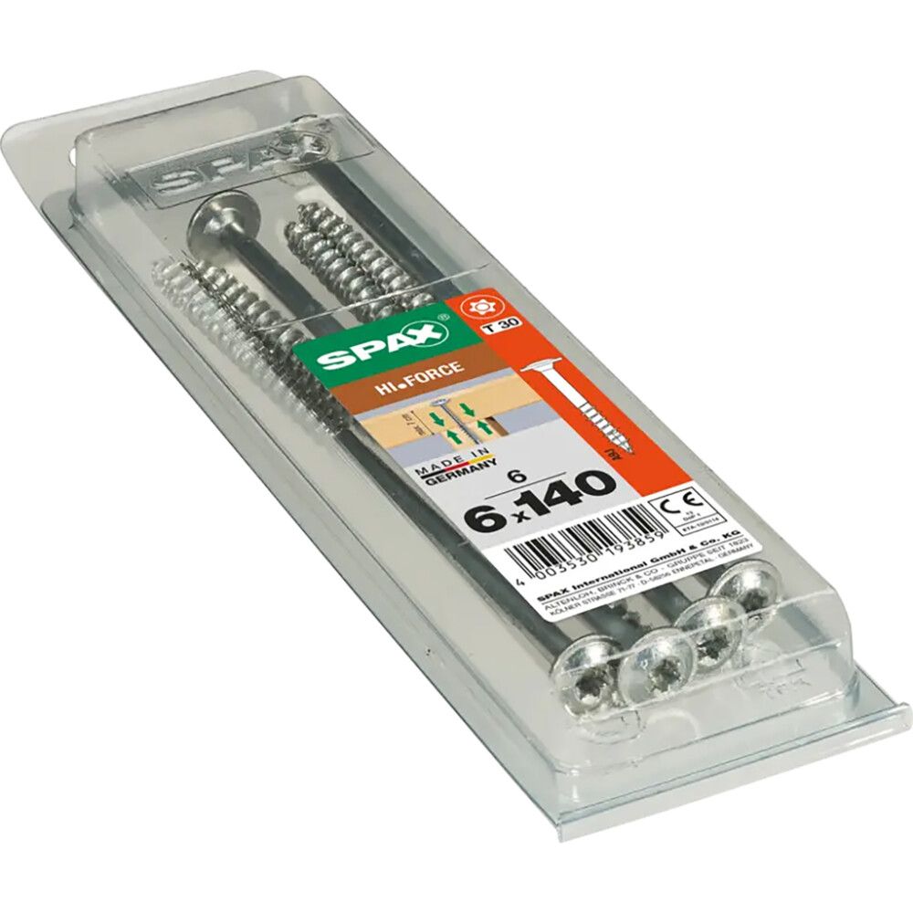 Puidukruvi Spax HI.FORCE TRX WIROX 6 x 140 mm 6 tk