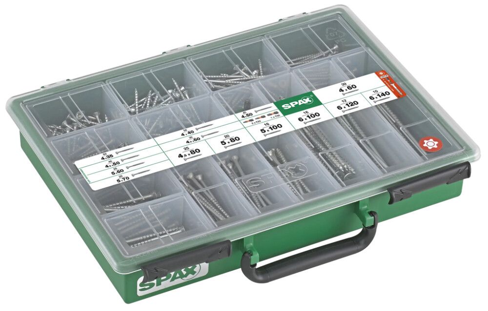 Kruvikomplekt Spax 384-osaline