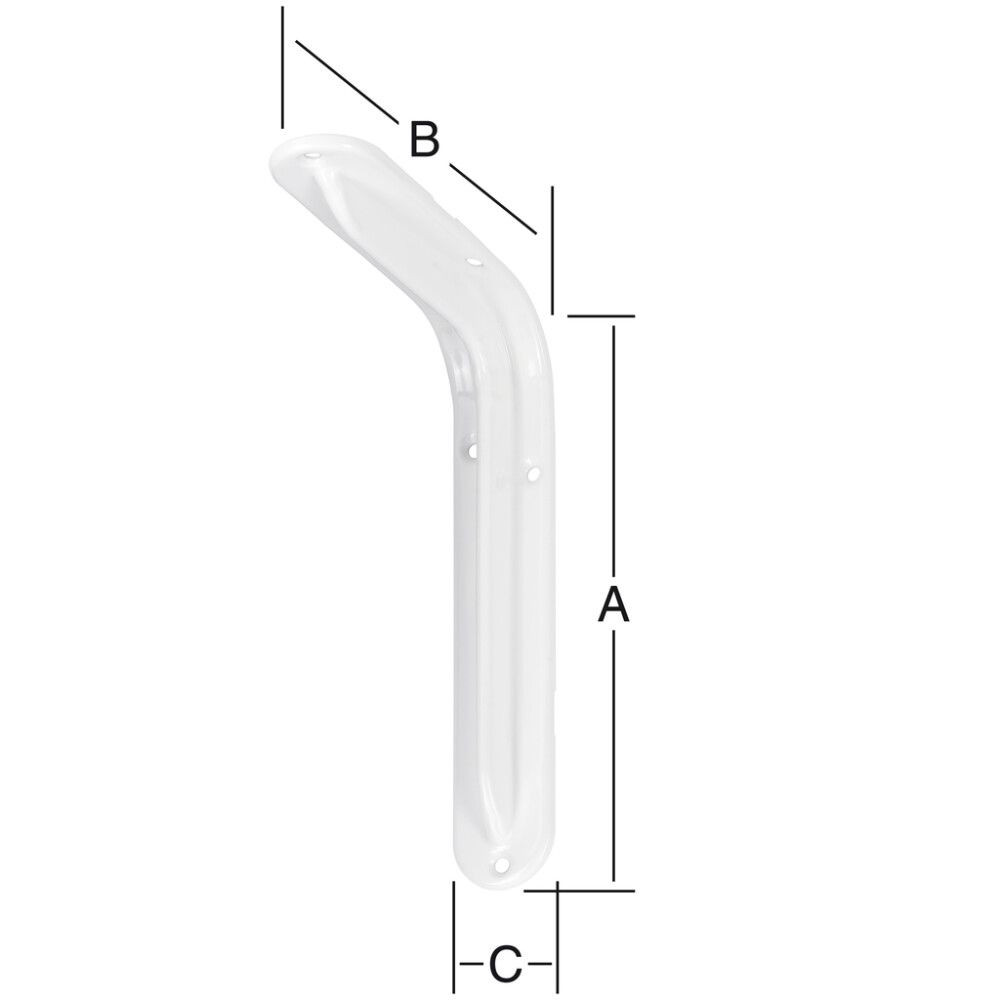 Riiulikandur 143 x 103 mm valge