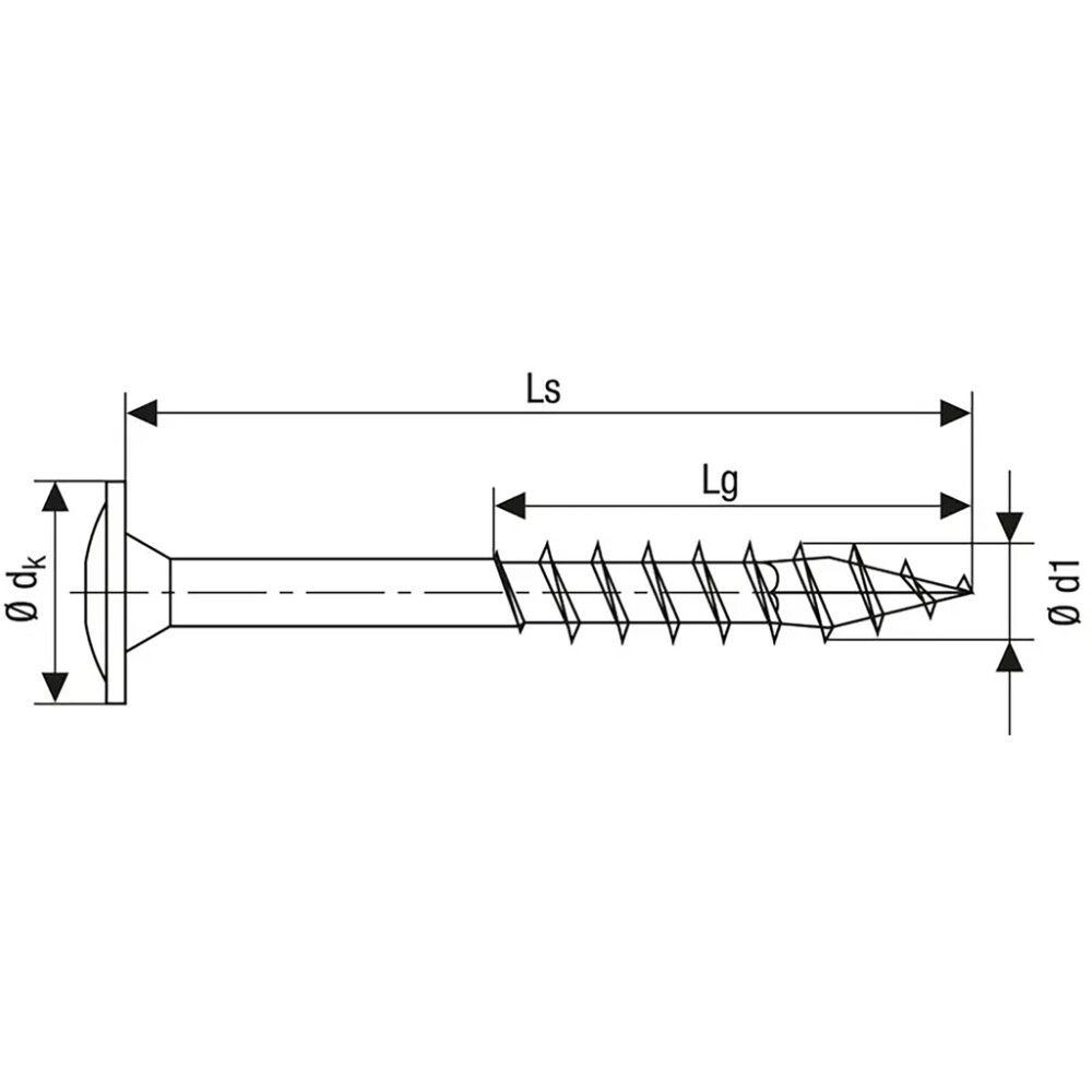 Puidukruvi Spax HI.FORCE TRX WIROX 6 x 200 mm 16 tk