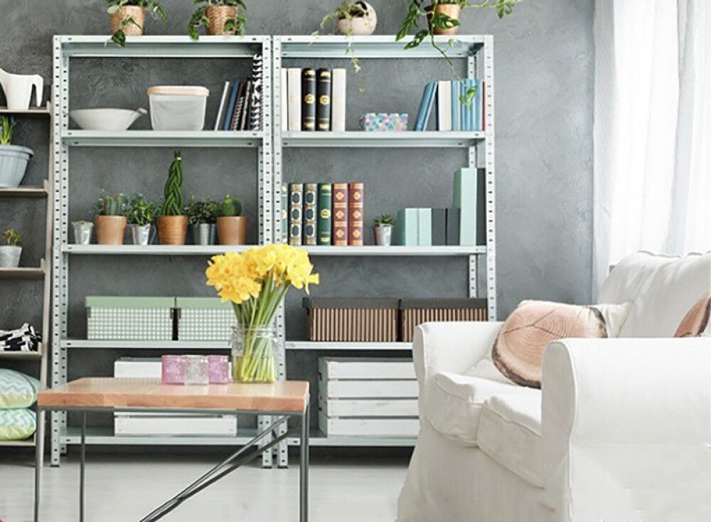 Metallriiul Regalux 160 x 84 x 30 cm, valge