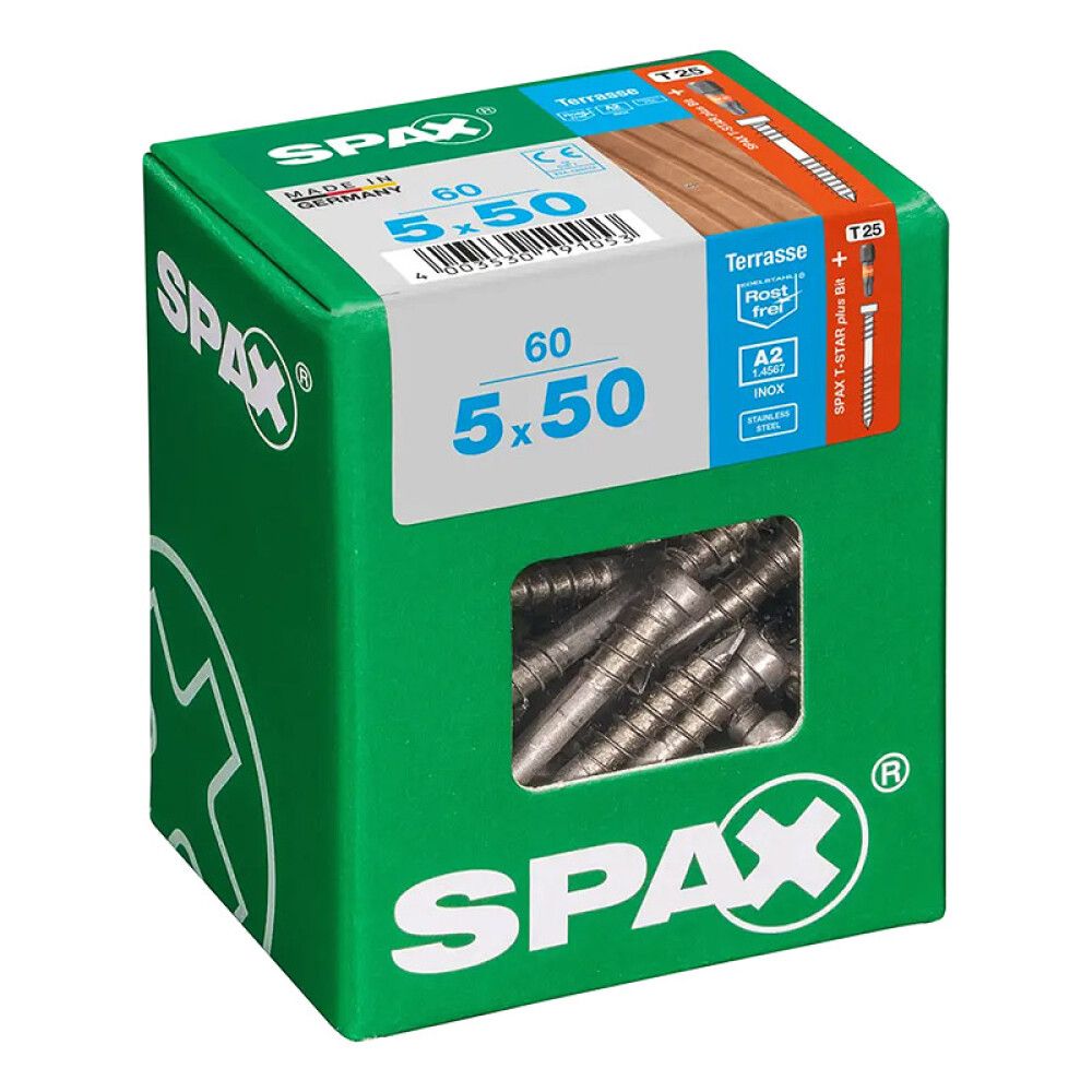 Terrassikruvi Spax A2 5 x 50 mm