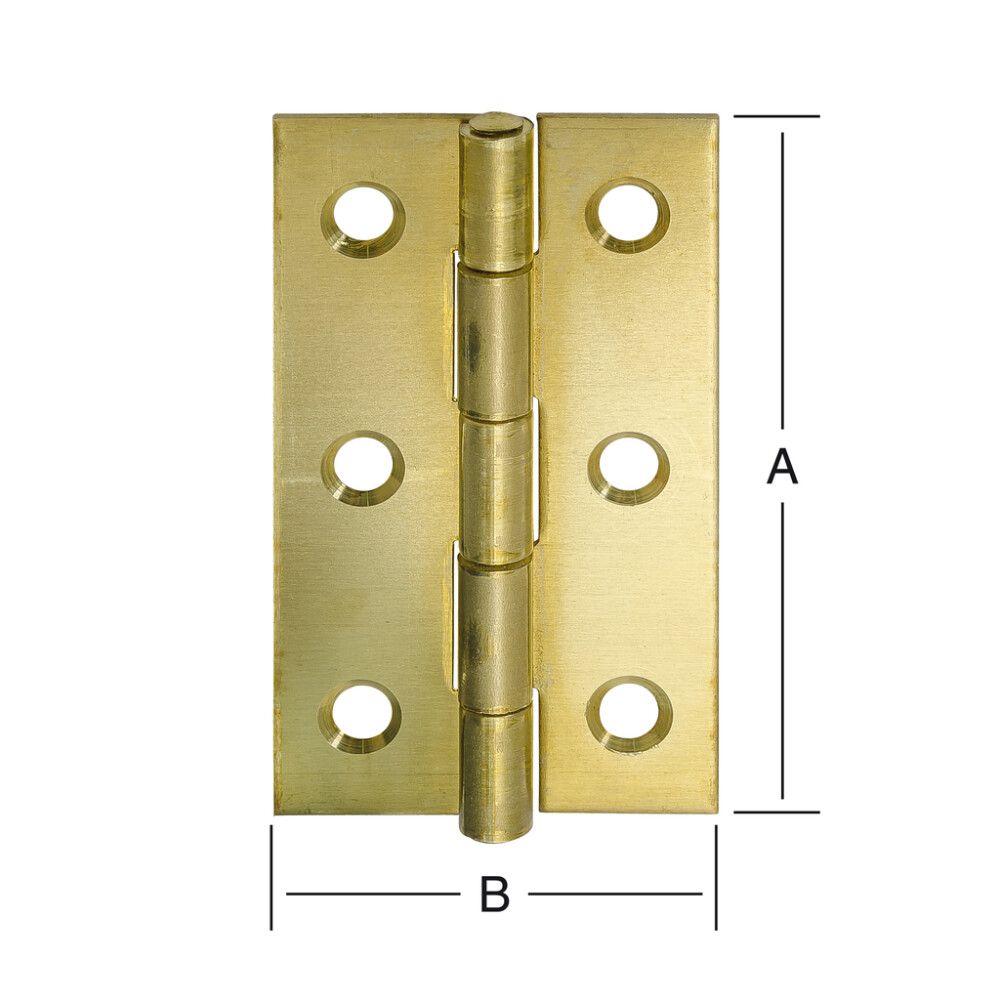 Hing 25 x 20 mm messing