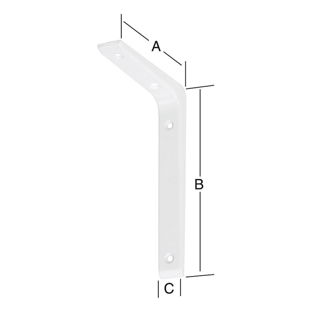 Riiulikandur 100 x 150 mm valge