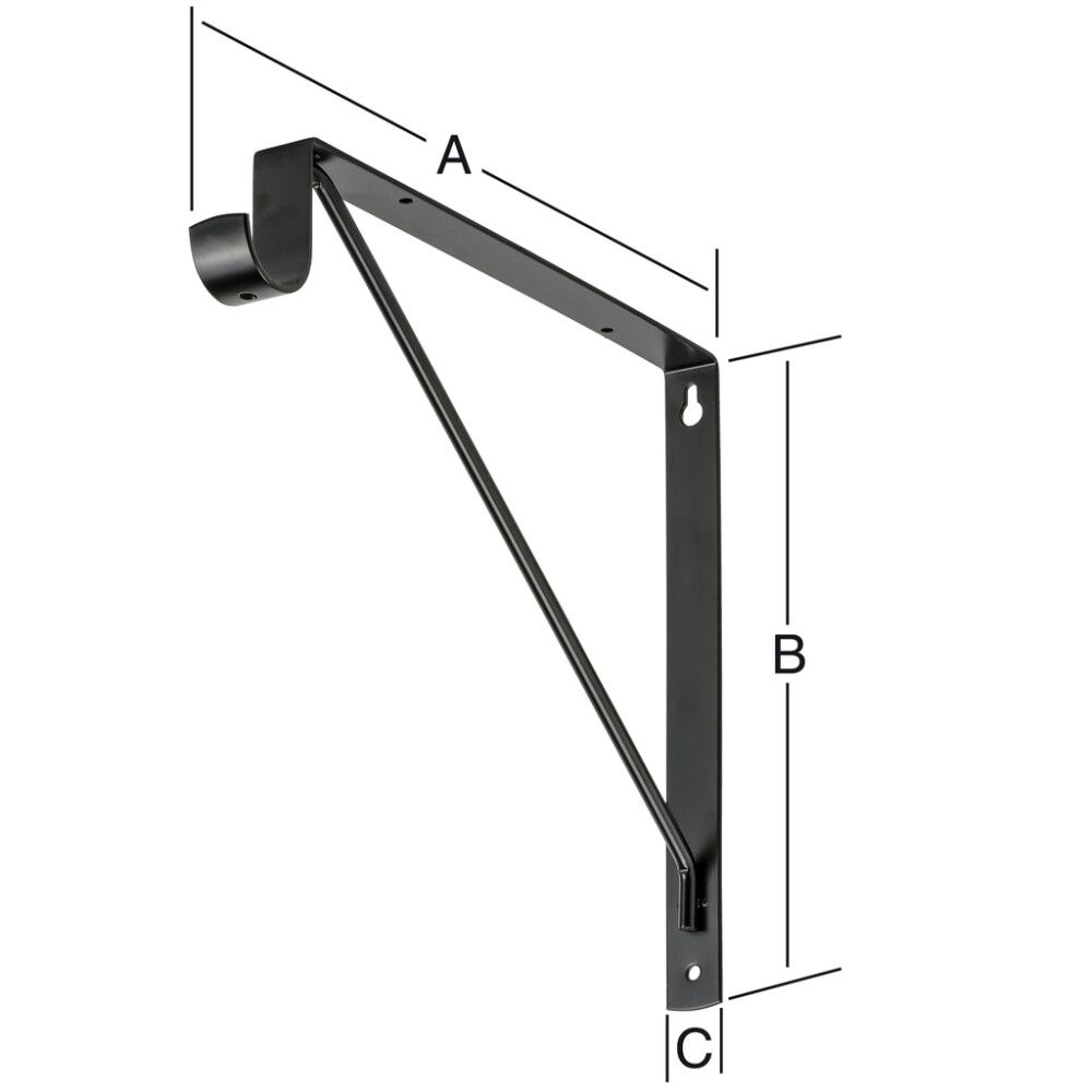 Riiulikandur 260 x 300 mm must