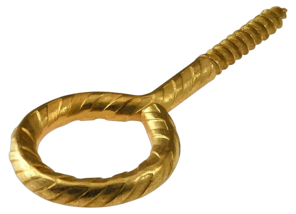 Rõngaskruvi rustikaalne/messing 20 x 40 mm 4 tk