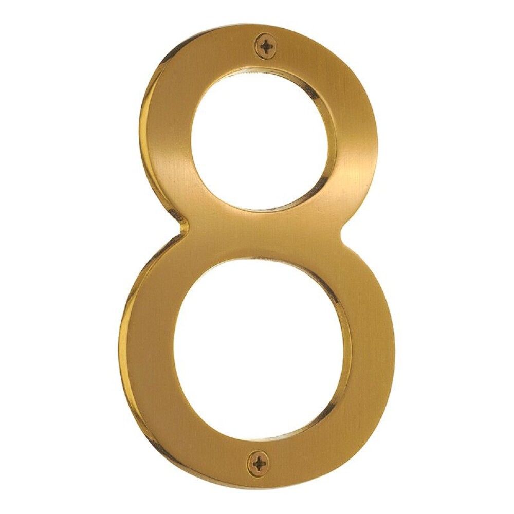 Majanumber Beslagsboden Villa 8 harjatud messing