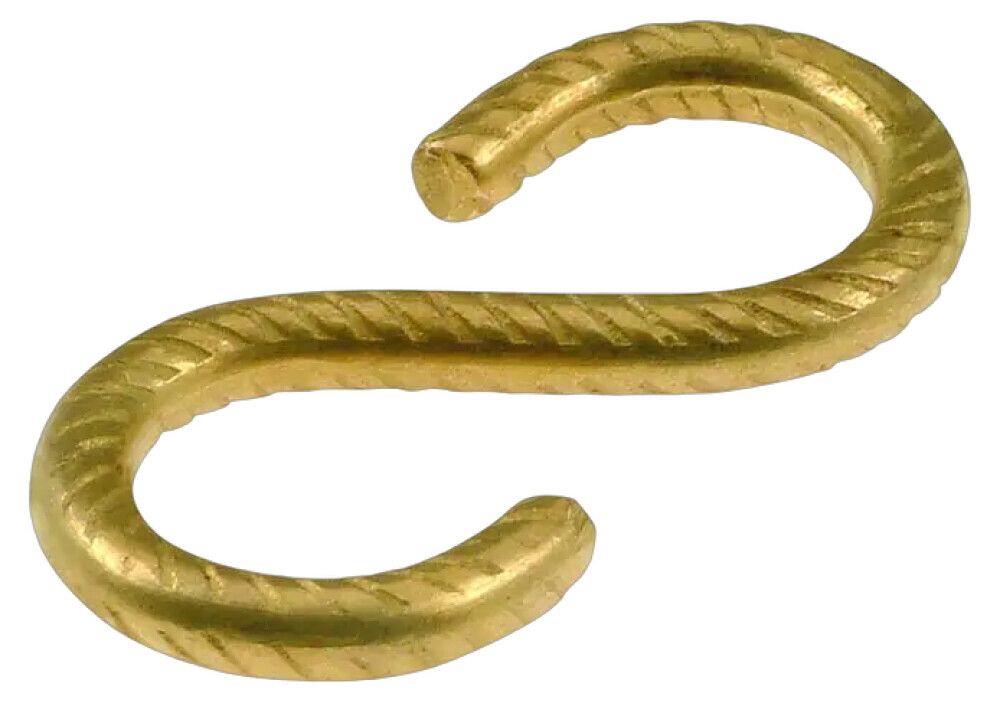 S-konks rustikaalne/messing 4 x 35 mm 7 tk