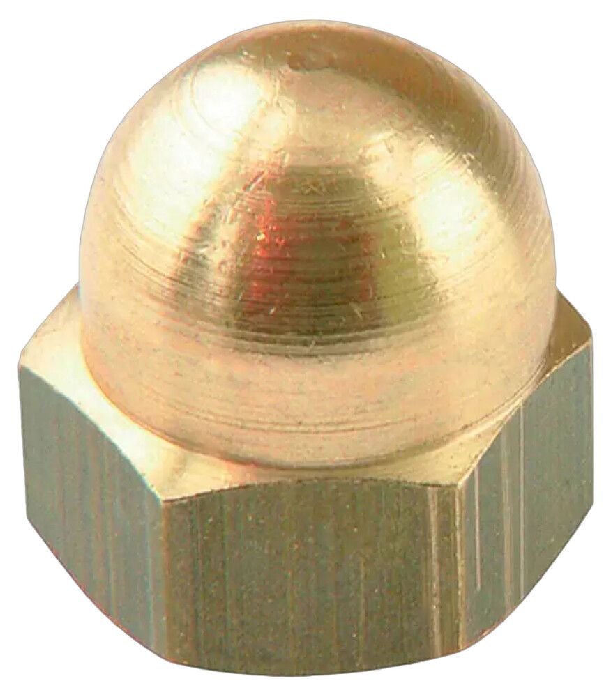 Kübarmutter messing M8 2 tk