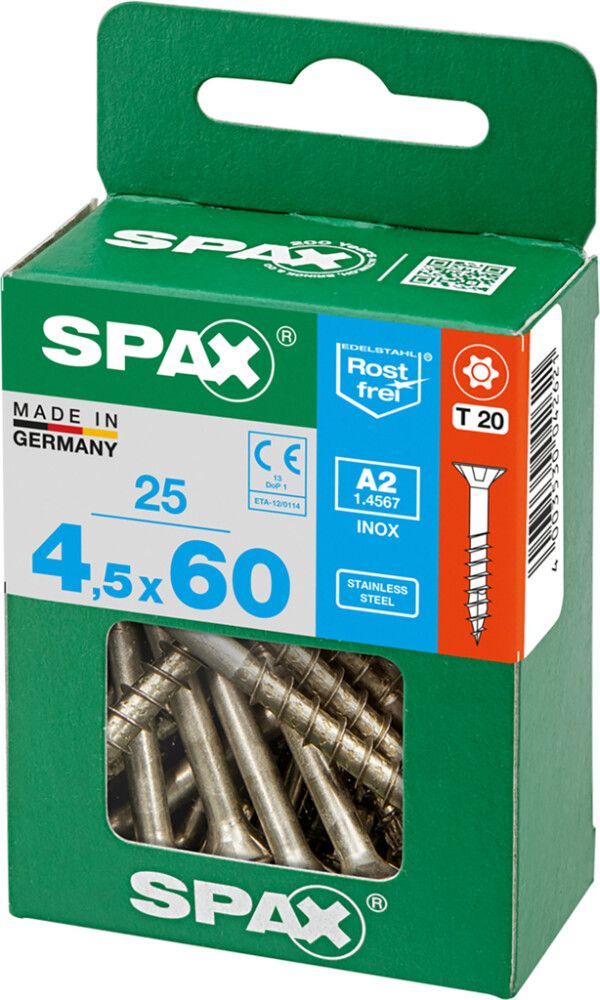 Peitpeakruvi Spax A2 4,5 x 60 mm