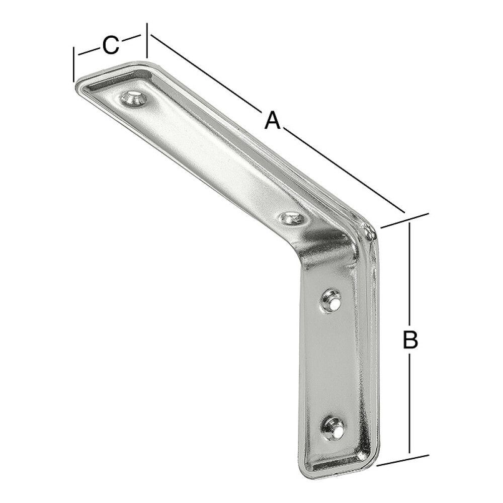 Riiulikandur 160 x 105 x 40 mm kroomitud
