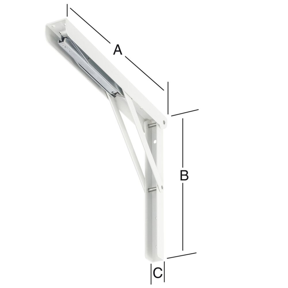 Riiulikandur 400 x 270 mm valge