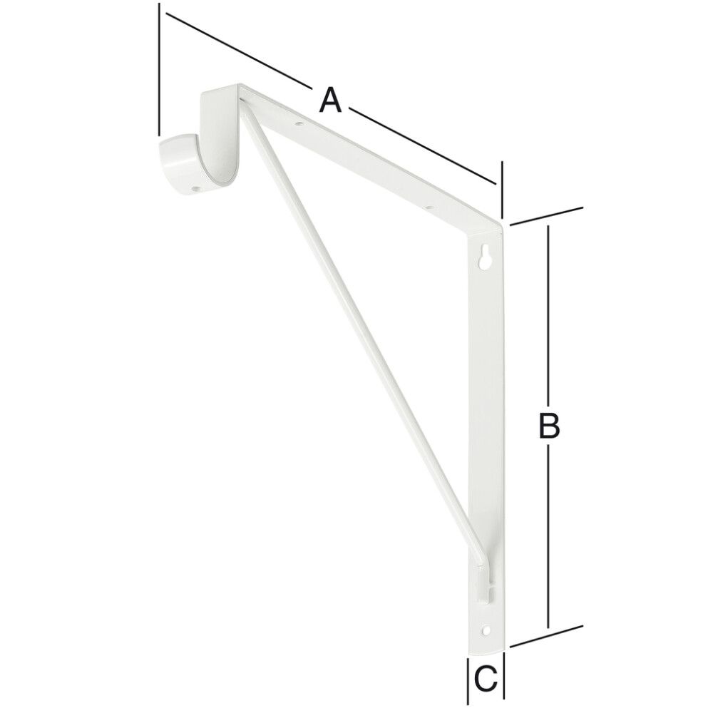 Riiulikandur 256 x 317 mm valge
