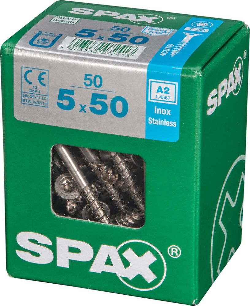 Peitpeakruvi Spax A2 5 x 50 mm