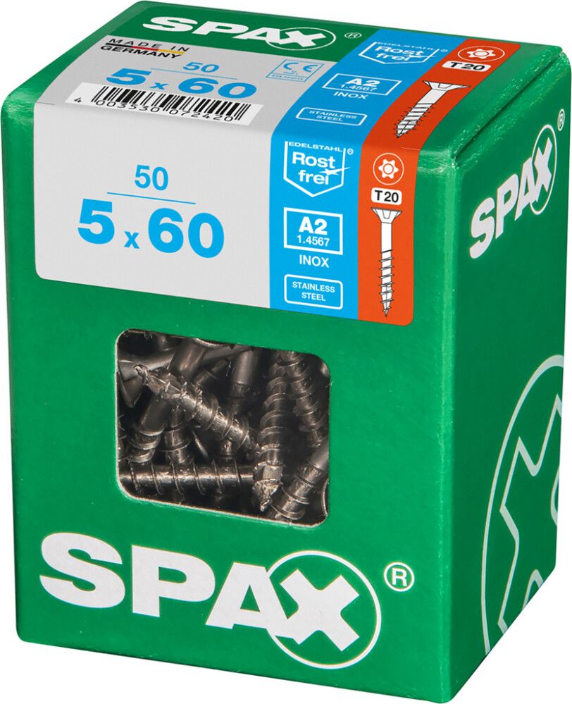 Peitpeakruvi Spax A2 5 x 60 mm