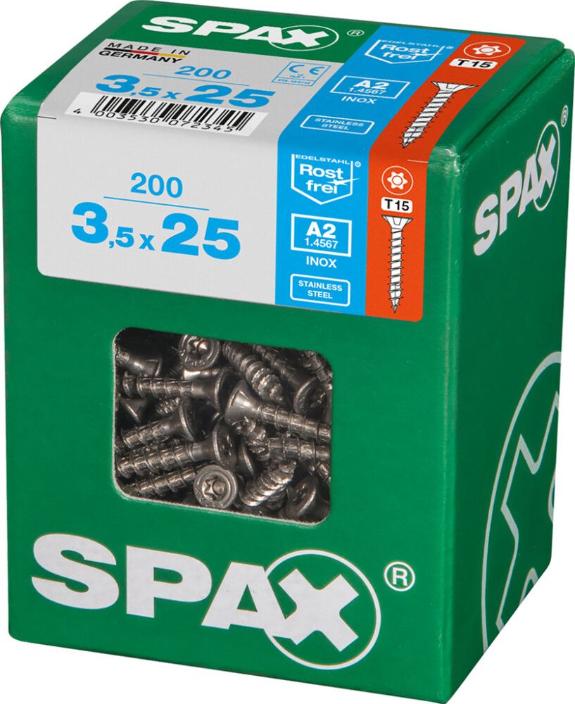 Peitpeakruvi Spax A2 3,5 x 25 mm