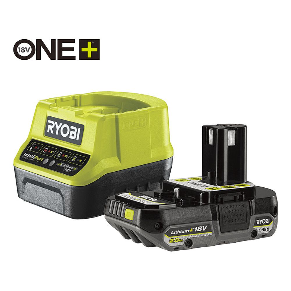 Aku ja laadija Ryobi One+ RC18120-120C, 18 V 2 Ah