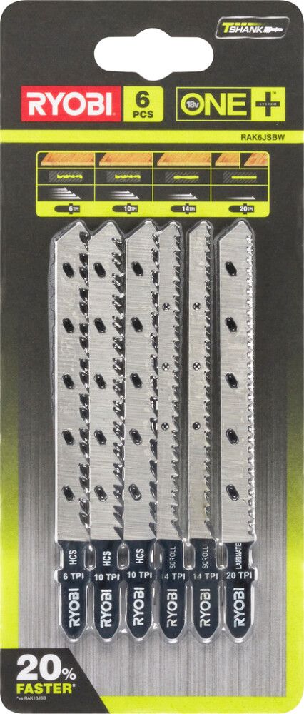 Tikksaeterad Ryobi RAK6JSBW 6 tk